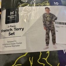 Member's Mark 2-Piece Boys Relaxed Fit French Terry Pullover Hoodie Jogger Set