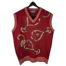 Vintage Y2K Royal Prestige Paisley Streetwear Coogi Style Vest Size L