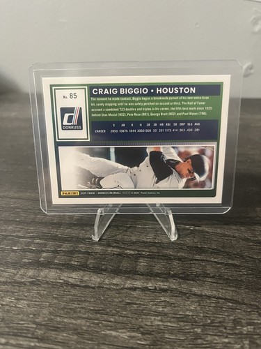 2025 Panini Donruss - Craig Biggio #85 Carolina Blue Lazer 171 /249 - Picture 3 of 4