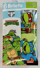  NEW Teenage Mutant Ninja Turtles Boys Size 2T 3T Briefs Underwear Cotton TMNT