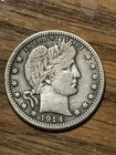 1914-P Barber Quarter VF! Full Liberty