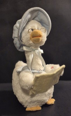 Cuddle Barn Mother Goose Blue Plush Talking Nursery Rhymes Stuffed Toy 15 