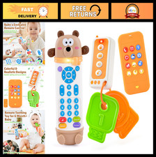 Interactive Baby Remote Control Toy with Phone Teether Teething Keys, Musical