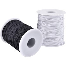 Elastic String for Bracelets, 2 Rolls 1 mm Sturdy Stretchy Elastic Cord for