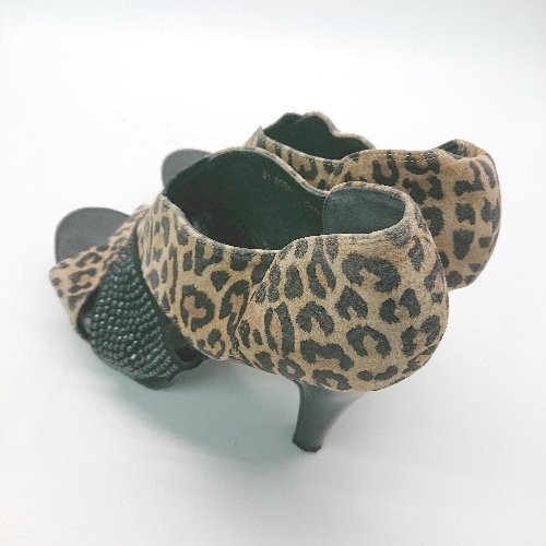 Pool Side Poolside Thick Sole Heel Leopard Print … - image 2