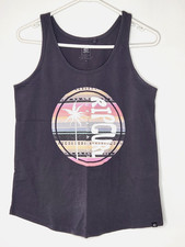 Ripcurl Rip Curl Grey singlet/tank with front graphic print Sz 10 Women's
