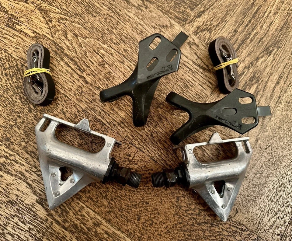 Pedali Bici Corsa Vintage Shimano PD-A550 per Eroica - Immagine 4 di 4