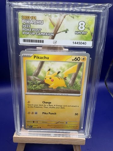 Pokemon Pikachu 2023 Together Stamp 151 Promo 025/165 ACE 8 Near Mint