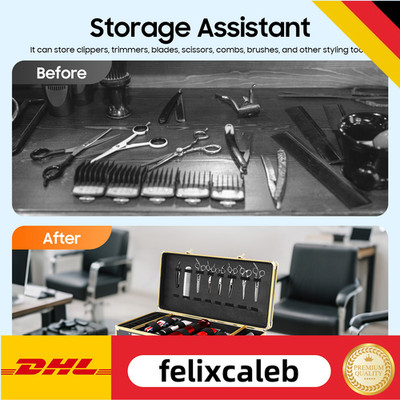 Friseursalon Werkzeug Koffer Barber Stylist Trimmer Scheren Kamm Organizer Box