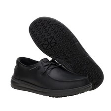 Hey Dude Wendy Work CE Classic Wide Black Slip On Shoes 43887-001 Womens 6 NEW