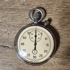 agat mechanische analoge Stoppuhr Metallgehäuse Made in USSR