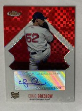 2006 Topps Finest Craig Breslow XFractor Autograph Issue Rookie RC Auto  /250