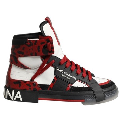 DOLCE & GABBANA Schuhe Multicolor Leder High Top Sneaker EU43 / US10 1450usd