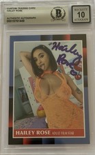Hailey Rose Signed Custom Trading Card Beckett Autograph Grade 10