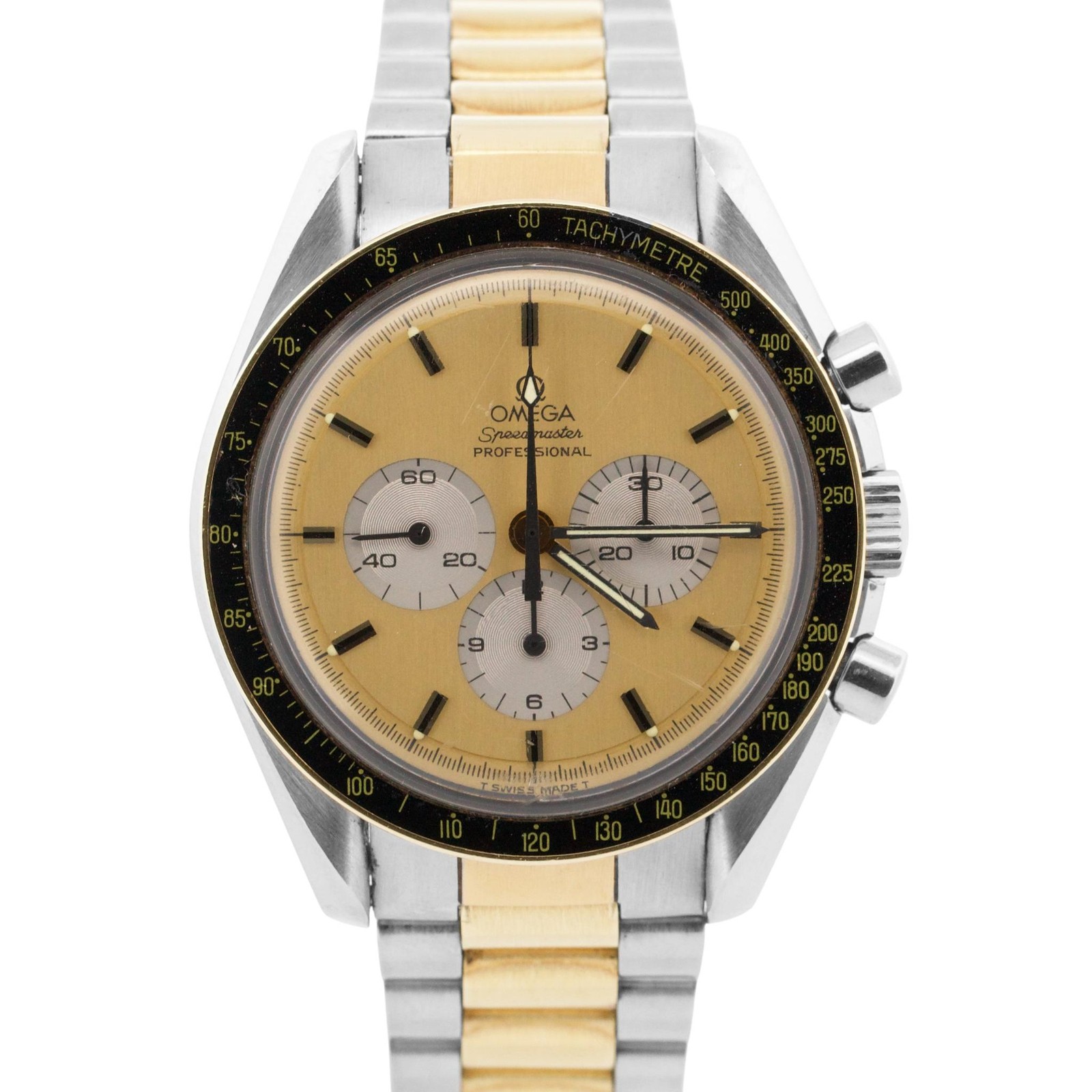Omega Speedmaster CHAMPAGNE Two-Tone Yellow Gold