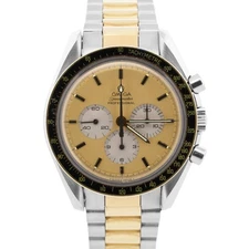 PAPERS Omega Speedmaster CHAMPAGNE Two-Tone 42mm Yellow Gold Steel DD145.022 BOX