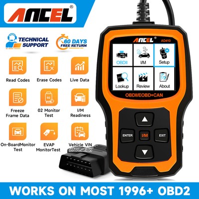 ANCEL AD410 Car OBD2 Scanner Auto Diagnostic Tool Engine Fault Check Code Reader
