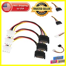 Durable SATA to 4 Pin Power Adapter - 3 Pack, Ideal for Hard Drives and More