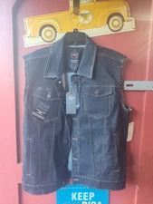  Jordan Craig Legacy Edition Distressed Denim Vest Size 2XL 