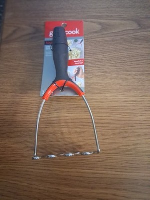 good cook touch durable stainless steel masher black/red