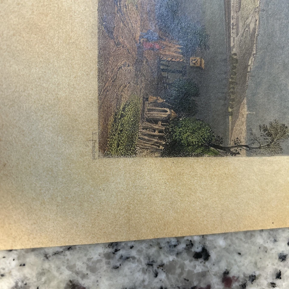 W.H. Grabado Bartlett - Belgrado - Impresión de placa a color - Grabado vintage Foto 4 de 4