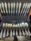 WALLACE GRANDE BAROQUE 12 PLACE 106  PIECE STERLING SILVER FLATWARE SET