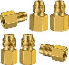 6 Pieces 6015 R134A Brass Refrigerant Tank Adapter to R12 Fitting Adapter 1/2 Fe