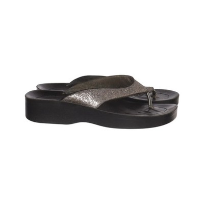 Gabor, Flip Flops, Größe: 37, Leder, Schwarz/Silber, Damen #Ulc