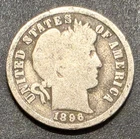 1896 Barber Liberty Dime 10C Philadelphia 90% Silver Business Strike KM#109