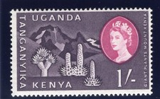 K.U.T. 1962 QEII 1s blackish lilac & reddish purple superb MNH. SG 192a.