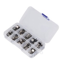 100Pcs TYPE C USB Female Plug Connector Jack Solder Repair Adapter Assortment