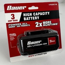 Original BAUER 20V 3.0AH High-Capacity Lithium-Ion Battery Power Tools NEW