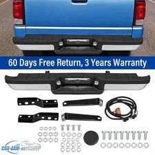 Chrome Rear Step Bumper Assembly For 1993-2011 Ford Ranger Styleside Bed - Steel