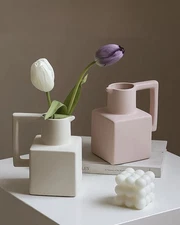Handmade Ceramic Jug Pitcher Vase - Unique Modern Centerpiece