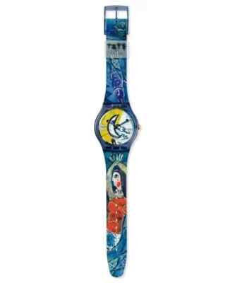 Swatch SUOZ365 X Tate Gallery CHAGALL'S BLUE CIRCUS Analog Watch W