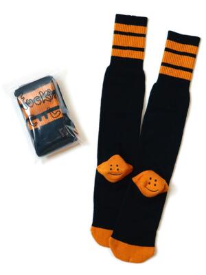 KAPITAL HAPPY HEEL 144 yarns skater's knee high Socks black