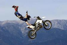 Freestyle Motocross FMX Seat Grab Photo Photograph Poster 24x16