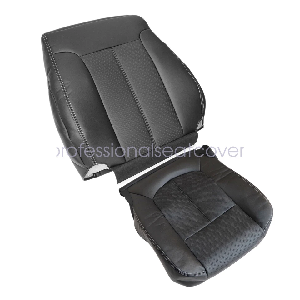 Cubierta de asiento de cuero superior e inferior para conductor Ford F350 F450 Super Duty 2011-2016 Foto 2 de 4