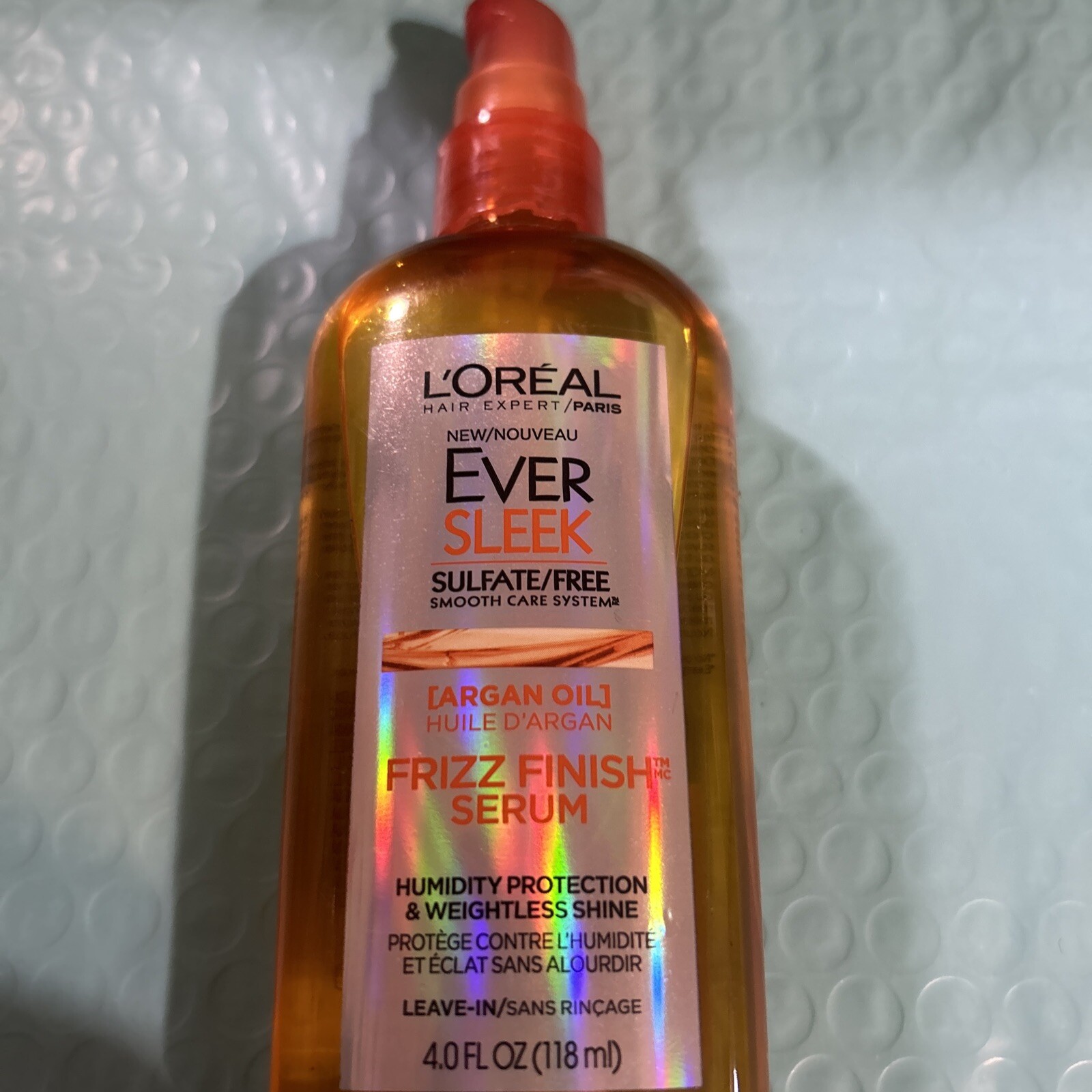 L'oreal EverSleek Ever Sleek Argan Oil Treatment Frizz Finish Serum 4.0 ...