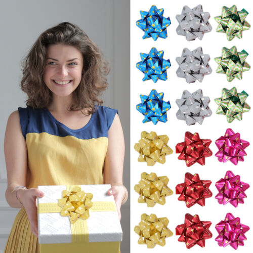  18 pièces papier fleur d'étoile cadeaux de mariage décorations de Noël - Photo 1/12