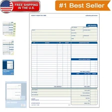 Customizable Carbonless Job Invoice Forms - 100 Sets, 8.5 x 11 for Professionals