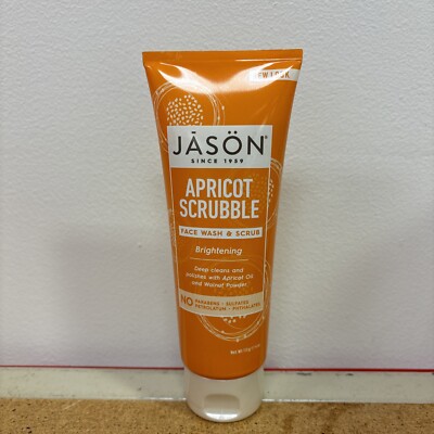 Jason Natural, Brightening Apricot Scrubble, Facial Wash & Scrub, 4 oz (113 g)