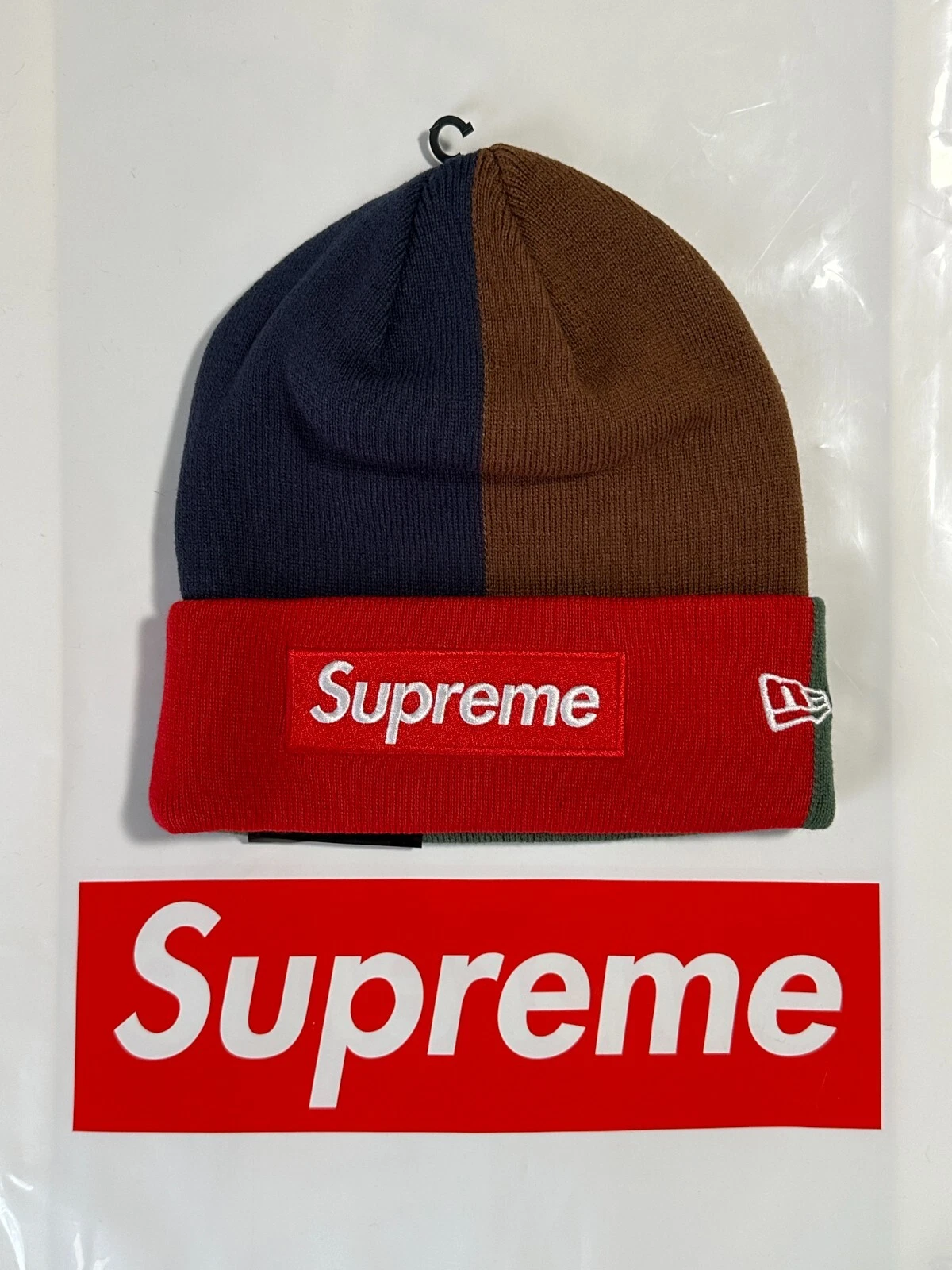 SUPREME NEW ERA BOX LOGO BEANIE (MULTICOLORE) FW24 GRAND LOGO S LOGO MOHAIR BEANIE