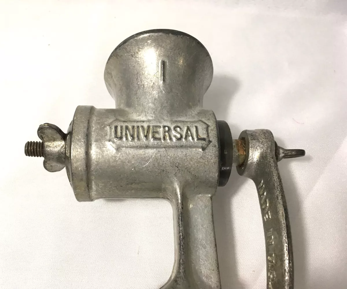 VINTAGE UNIVERSAL TABLE MOUNT MEAT / FOOD GRINDER #1 / HEAVY METAL