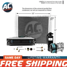 AC Kit Universal Evaporator Underdash Unit Compressor And Condenser 16 x 19