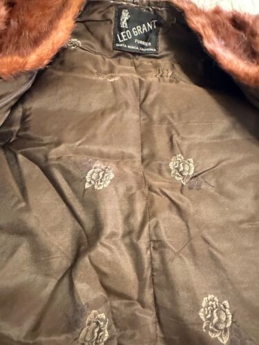Vintage MCM Leo Grant Kürschner Nerz Pelz Halstuch Schal Stola Jacke Cape gefüttert Taschen - Bild 3 von 17