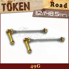 49g GETTONE QR5 5MM ORO MOZZO QR SPIEDINO 100MM, 130MM ASSE TI USO BICI STRADA 