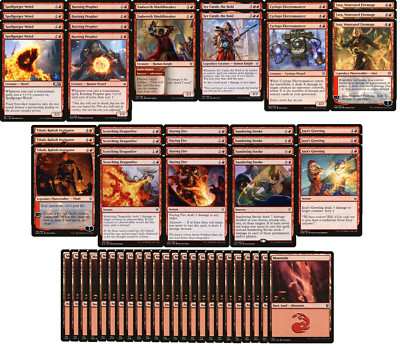 Red Burn Deck - Aggressive - Very Powerful - 60 Card - Modern MTG NM/M!