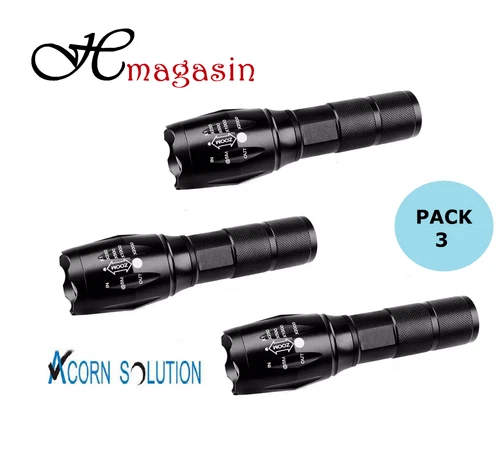 Police 90000LM T6 LED Super Bright Zoom Flashlight Powerful Camping Lamp Torch