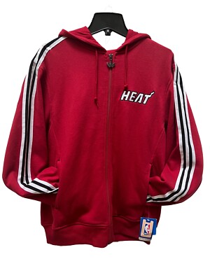 ADIDAS NEW AUTHENTIC NBA MIAMI HEAT FULL ZIP FLEECE